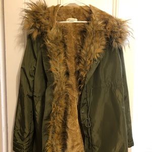 amazon brand fur lined coat